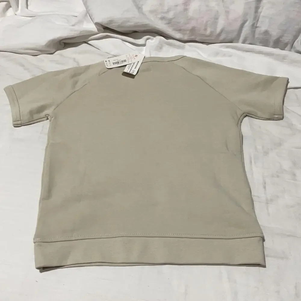 Gymboree S 5/6 taupe sweatshirt yellow emoji smiley face NWT